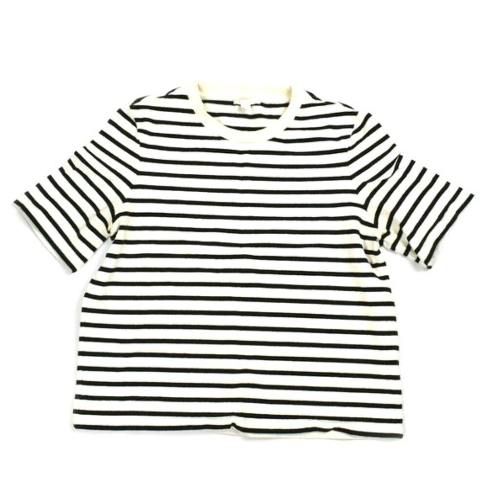 COS Striped Crop Oversized Tee Shirt